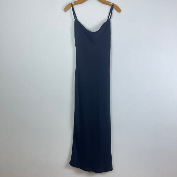 ABERCROMBIE & FITCH Women’s Black Cowl Neck Slip Maxi Dress size XSP - Picture 2 of 7